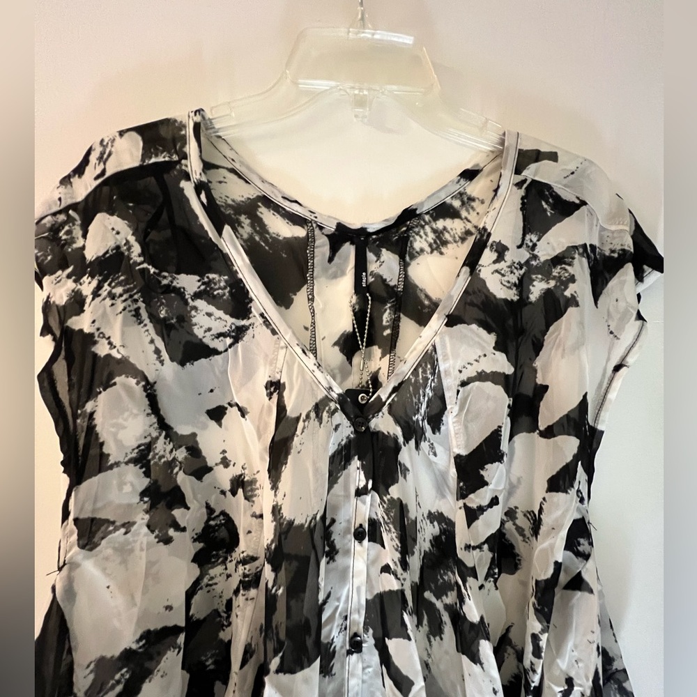 🖤Caftan🖤Black and White Coverup Dress. Size S - Picture 5 of 8